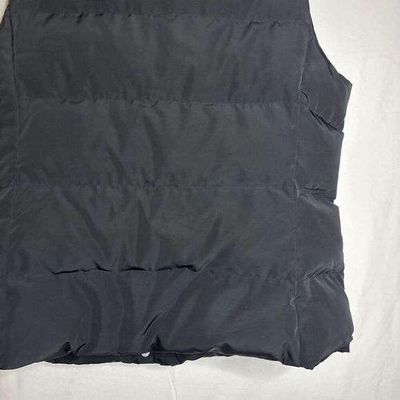 Talbots Women's Puffer Vest Duck Down Fill Large Black Pockets Full Zip No Hood - Picture 12 of 15